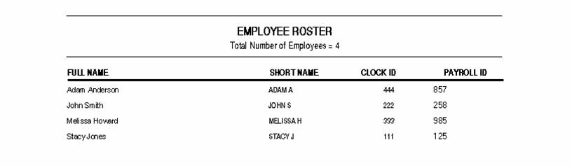 Icon Time Employee Report